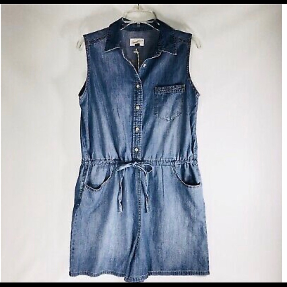 Universal Thread Denim Romper - Picture 2 of 2